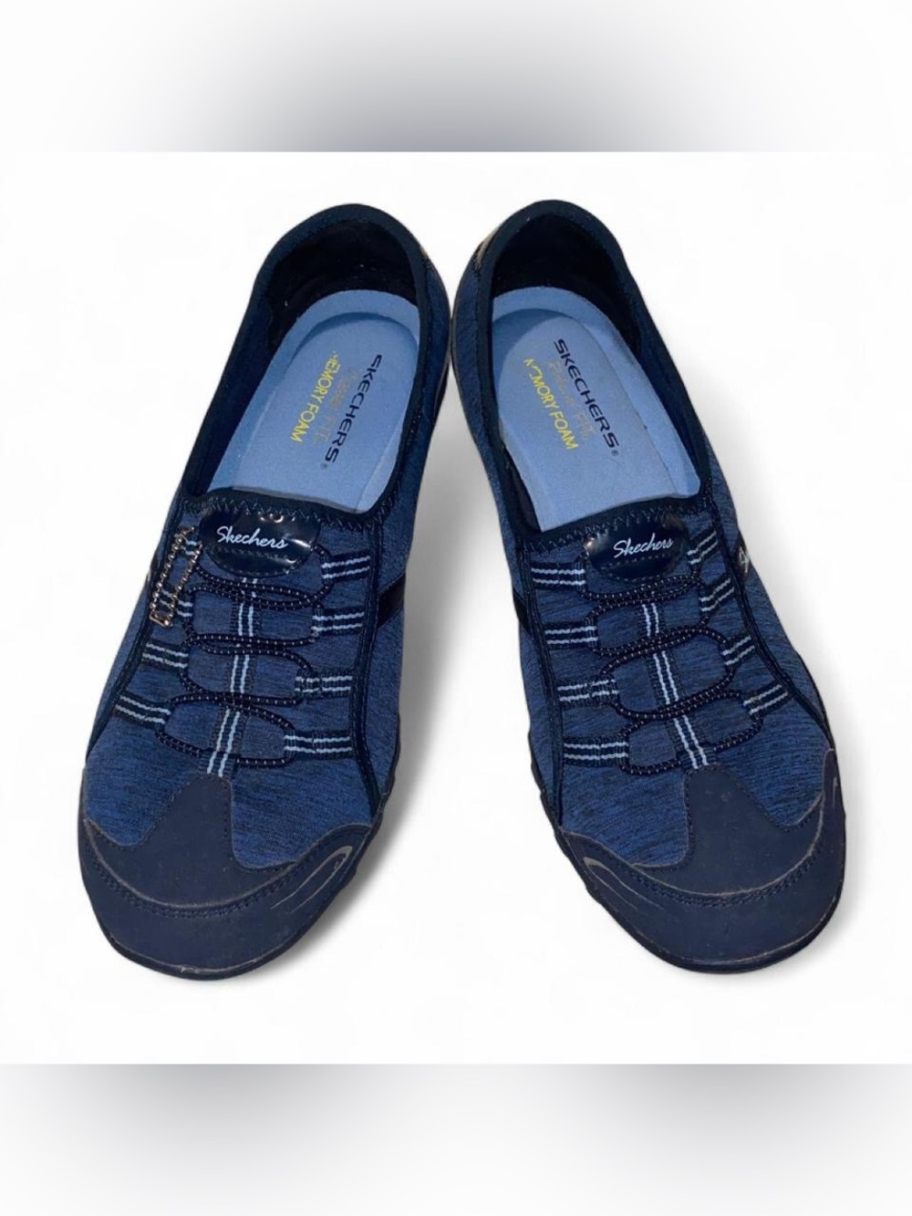 Skechers Woman’s Navy Slip-On Memory Foam Sneakers